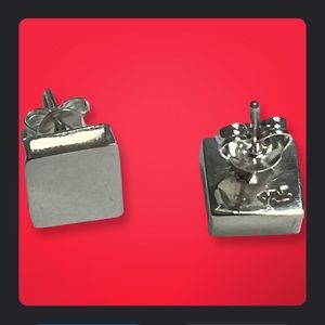 925 Silver Square Stud Earrings